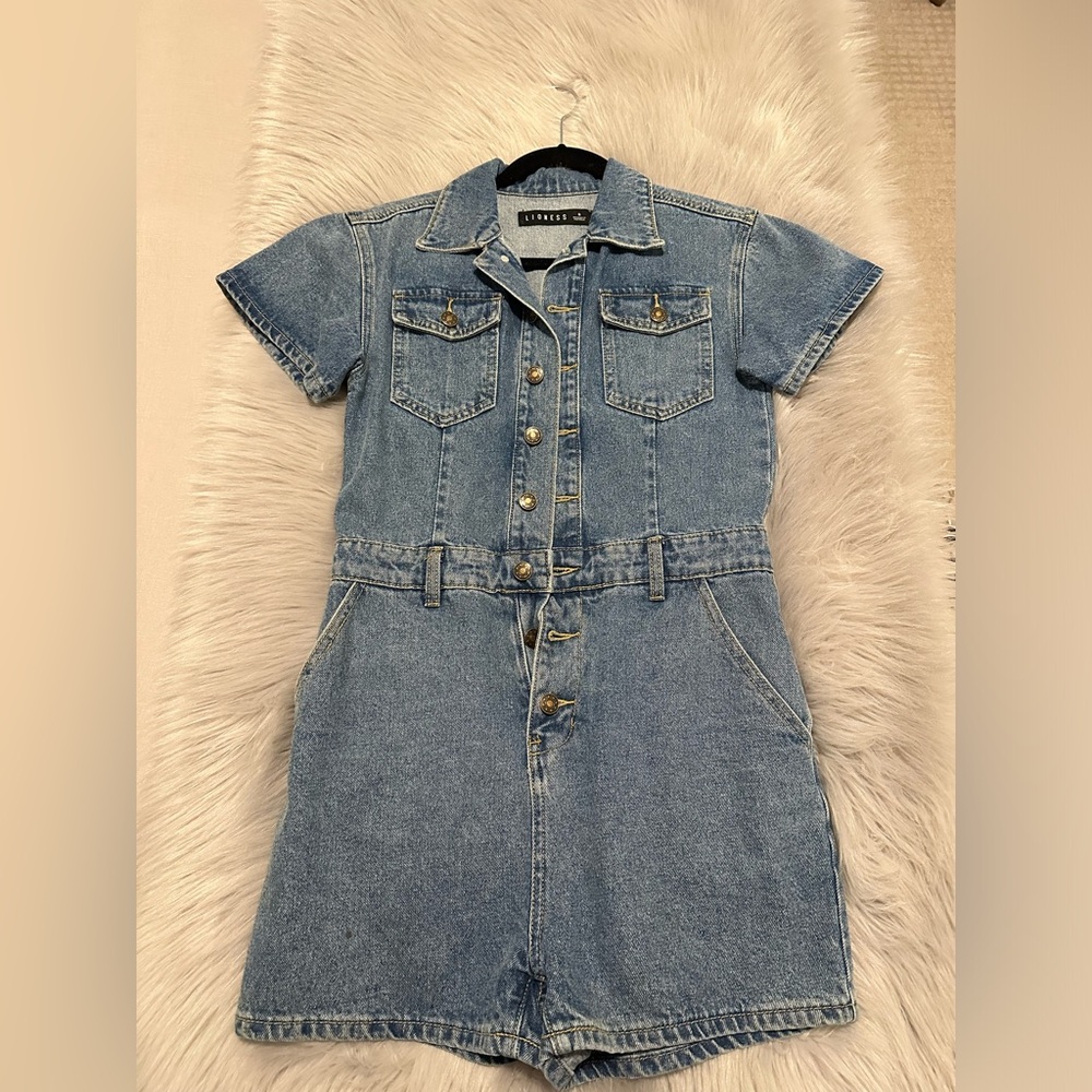 Lioness denim romper
